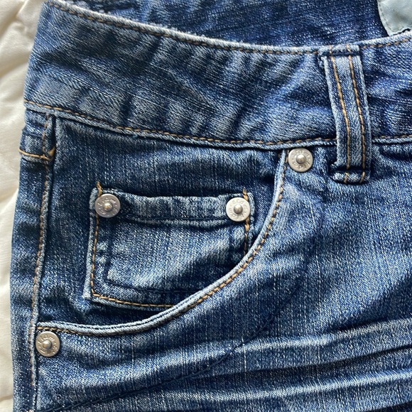 Jean Shorts Size 165/66A (38) “ Etam  Weekend” Trendy Denim Jewels & Threadwork - Picture 5 of 8